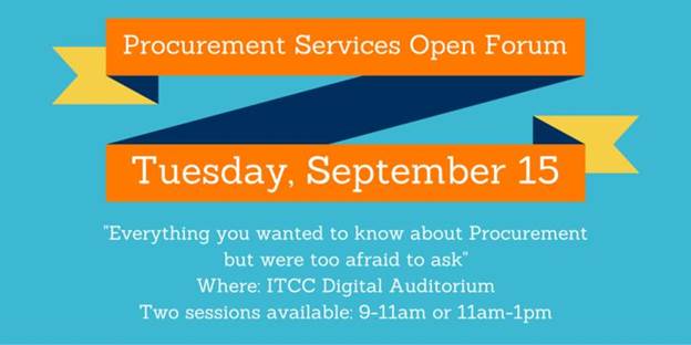 Procurement open forum