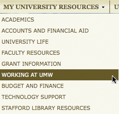Select Working at UMW