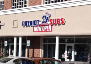 Storefront of Patriot Subs