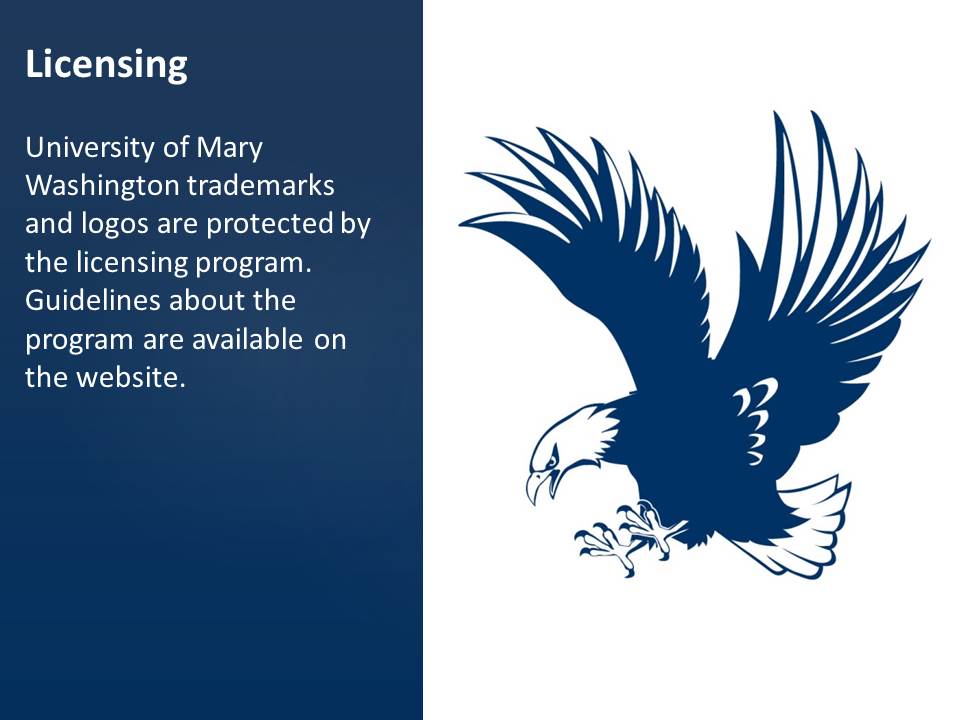 The UMW Fighting Eagle is the Athletics mark.