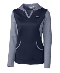 Picture of gray, UMW branded tech pullover