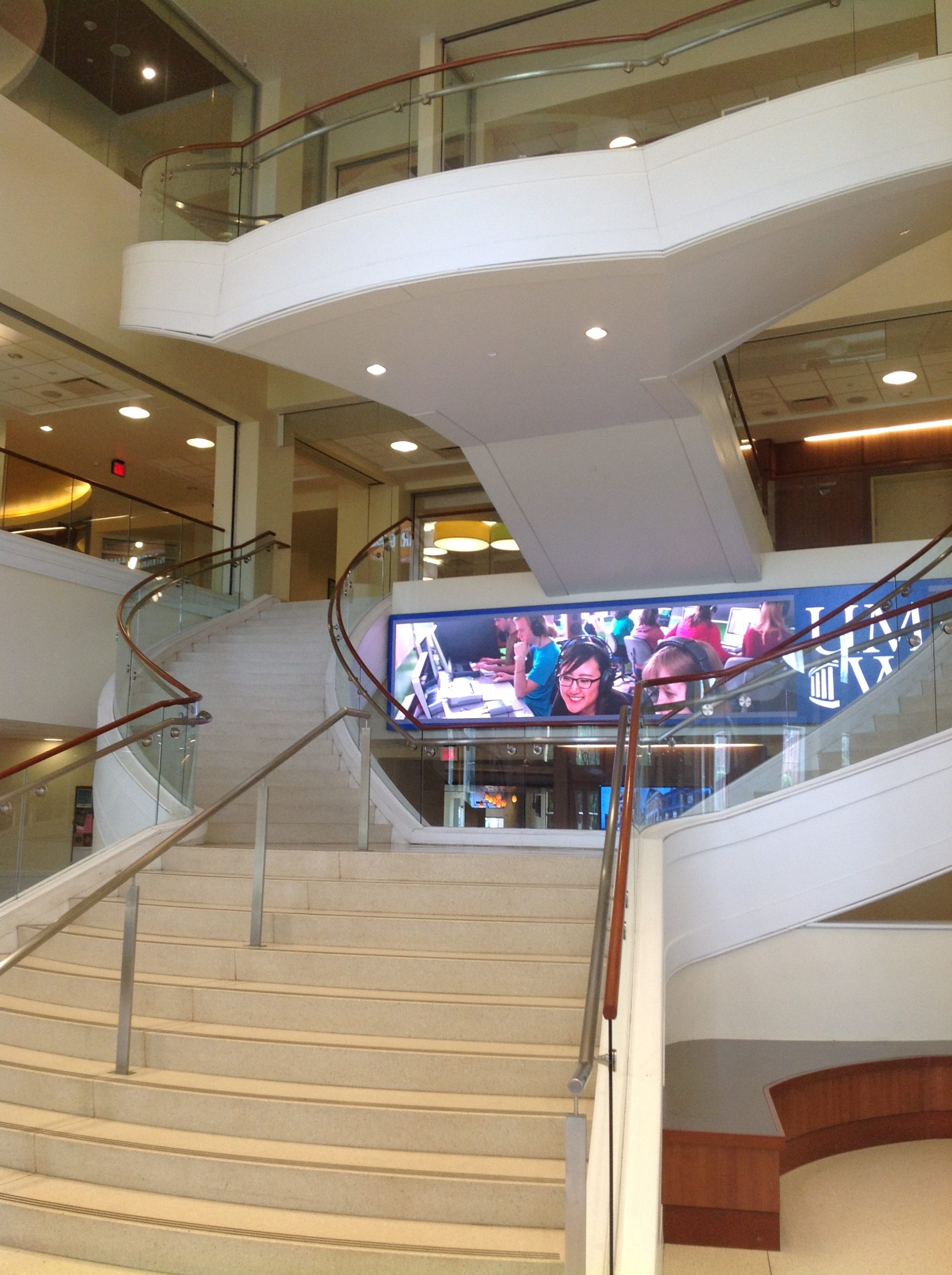 Image of second floor stairwell in the University Center